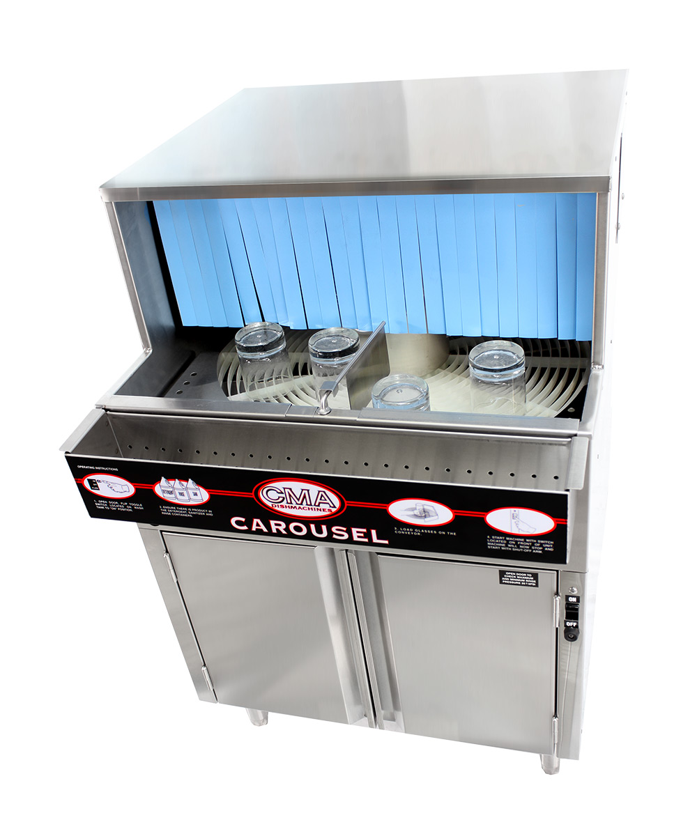 (image for) CMA Model GW-100, Low Temperature Glasswasher w/ScrapTrap 
