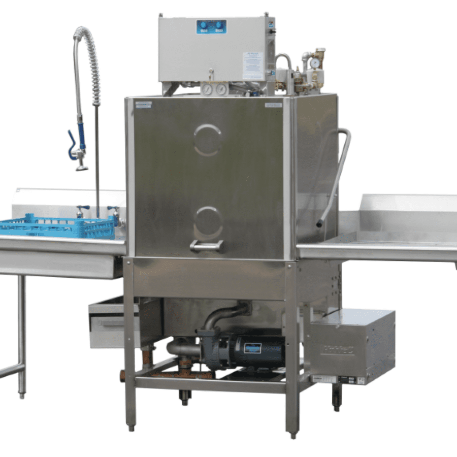 (image for) HT-34 Single Rack, Pass-Thru Only, High-temp, Pan Washer, w/ Built on Booster