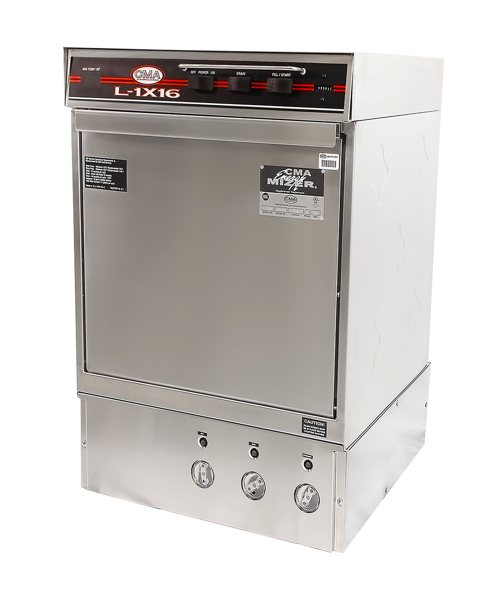 (image for) CMA Model L-1X16, Low Temperature Undercounter Glasswasher, w/Heater