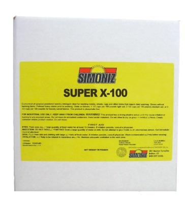 (image for) Simoniz Super X-100, Concrete Floor Cleaner, 100 lb fiber drum