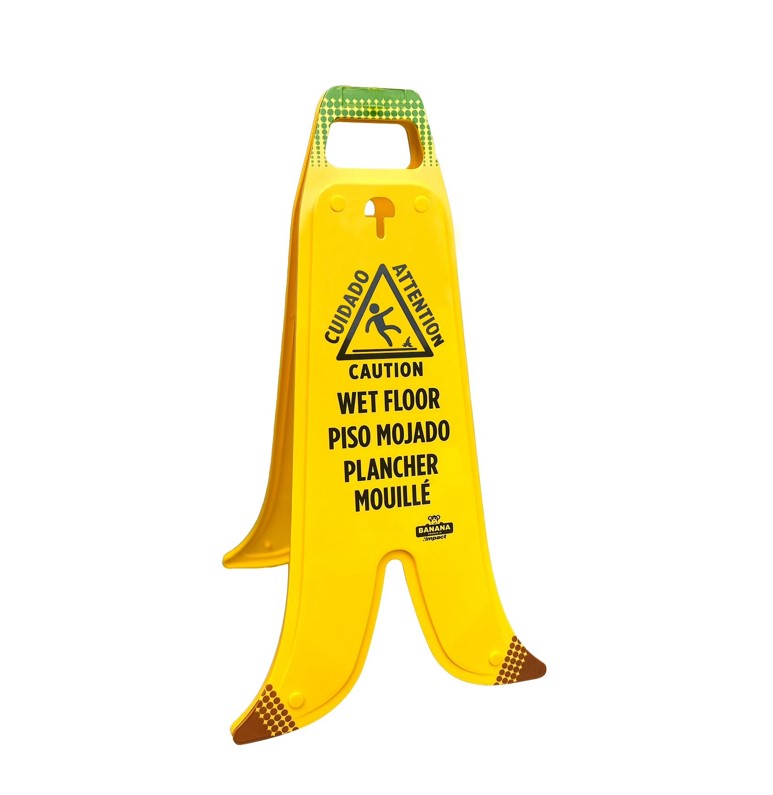 (image for) Banana Wet Floor Sign, case of 6