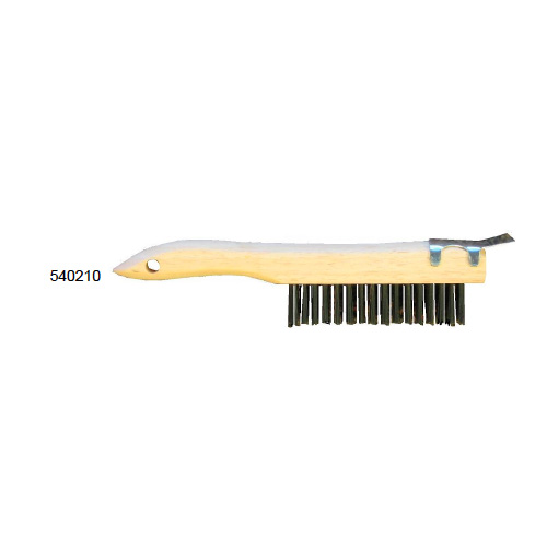 (image for) Shoe Handle Wire Scratch Brush With Scraper, case of 12