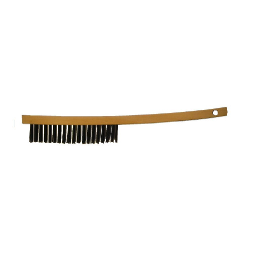 (image for) Curved Handle Wire Scratch Brush With Scraper, case of 12