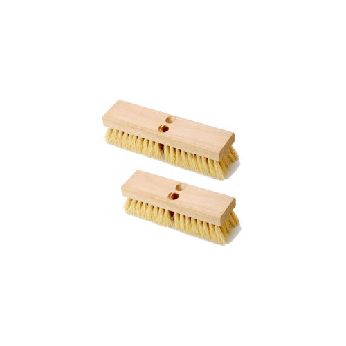 (image for) 12" Cream Plastic Deck Scrub, case of 12