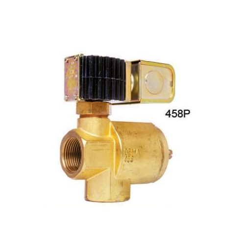 (image for) DEMA Brass Normally Closed High Pressure Solenoid Valve, 10-1200 Psi Pressure, 1" NPT, 15/16 Orifice Diameter, 11.10 CV Flow Fac