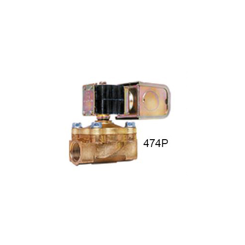 (image for) DEMA Brass Normally Closed Diaphragm Type Solenoid Valve, 150 psi pressure, 1/2" NPT, 9/16 Orifice Diameter, GPM 30, 4 CV Flow