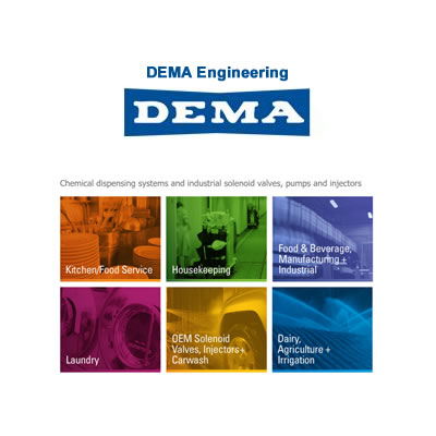 (image for) DEMA Flush manifold, 6-station, with flush valve, 3/8" check valves, 1/2" barb outlet