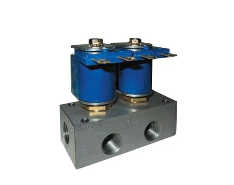 (image for) DEMA Brass Manifold Valves, Non-Metering, 1/4" NPT Two Station with Spade Coil
