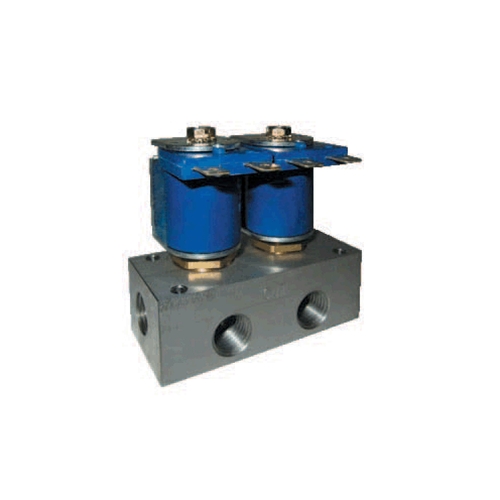 (image for) DEMA Stainless Steel Manifold Valves, Non-Metering, 1/4" NPT Two Station with Spade Coil