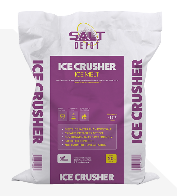 (image for) Ice Crusher, Calcium Chloride Blend Ice Melt