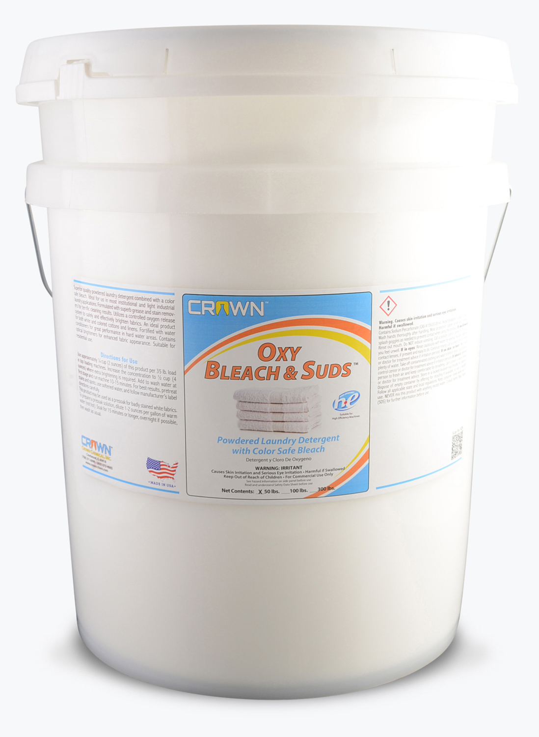 (image for) Oxy Bleach & Suds-Powdered Laundry Detergent with Color Safe Bleach, 50 lbs pail