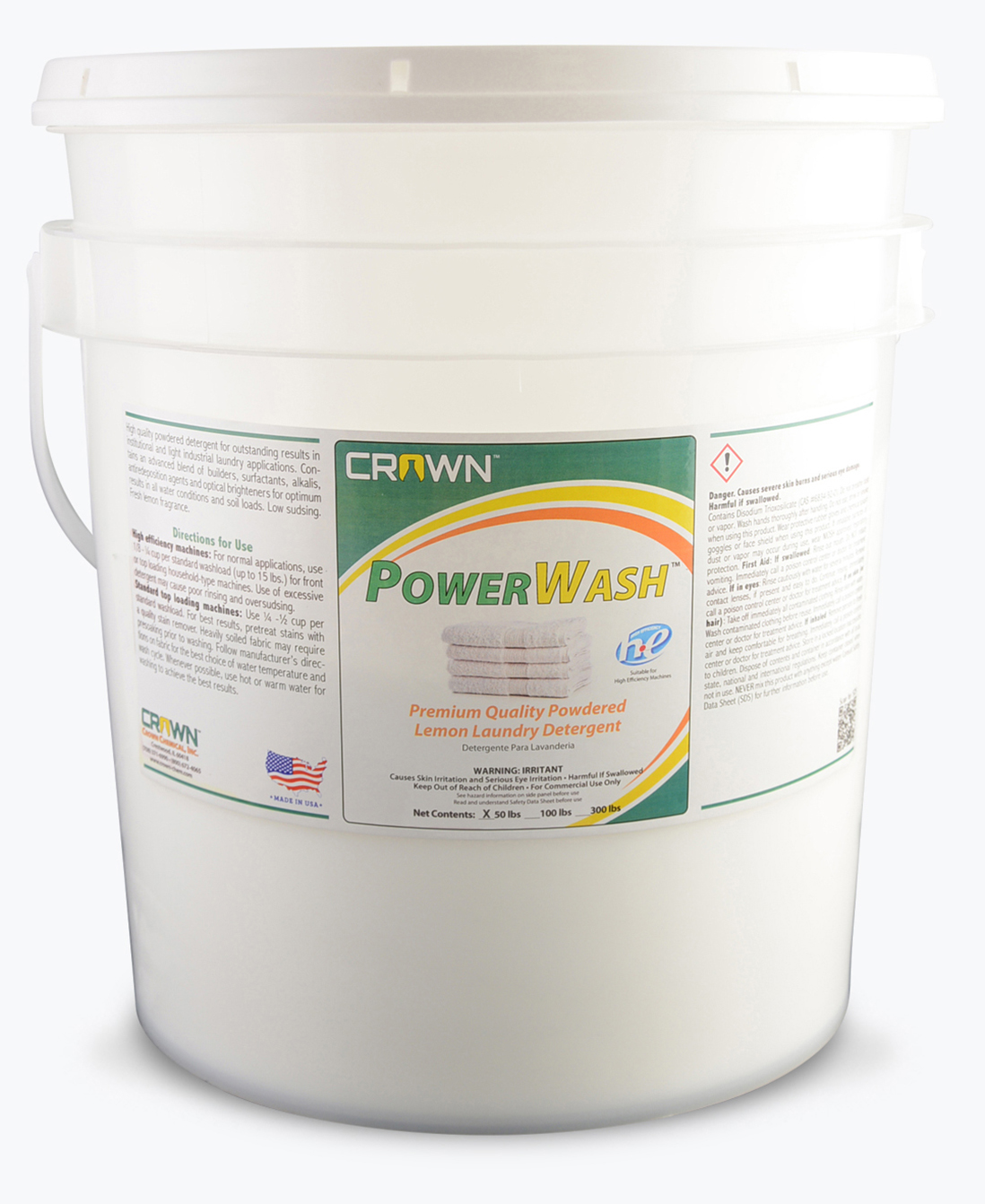 (image for) Powerwash- Powdered Phosphate Laundry Detergent, 50 lbs pail
