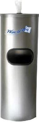 (image for) Wipe-A-Way Stainless Steel Floor Stand Wipe Dispenser